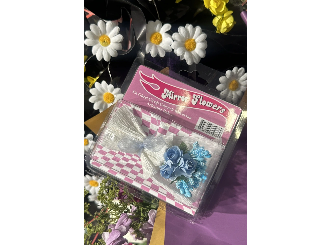 Aynalı Mini Buket Solmayan Anlamlı Hediye