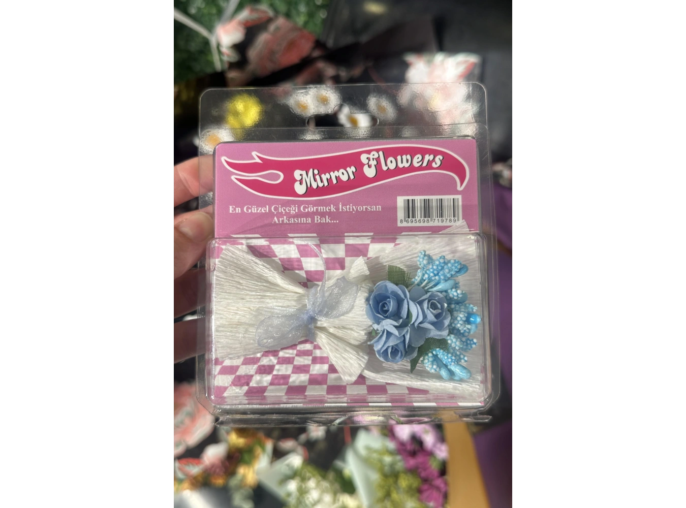 Aynalı Mini Buket Solmayan Anlamlı Hediye