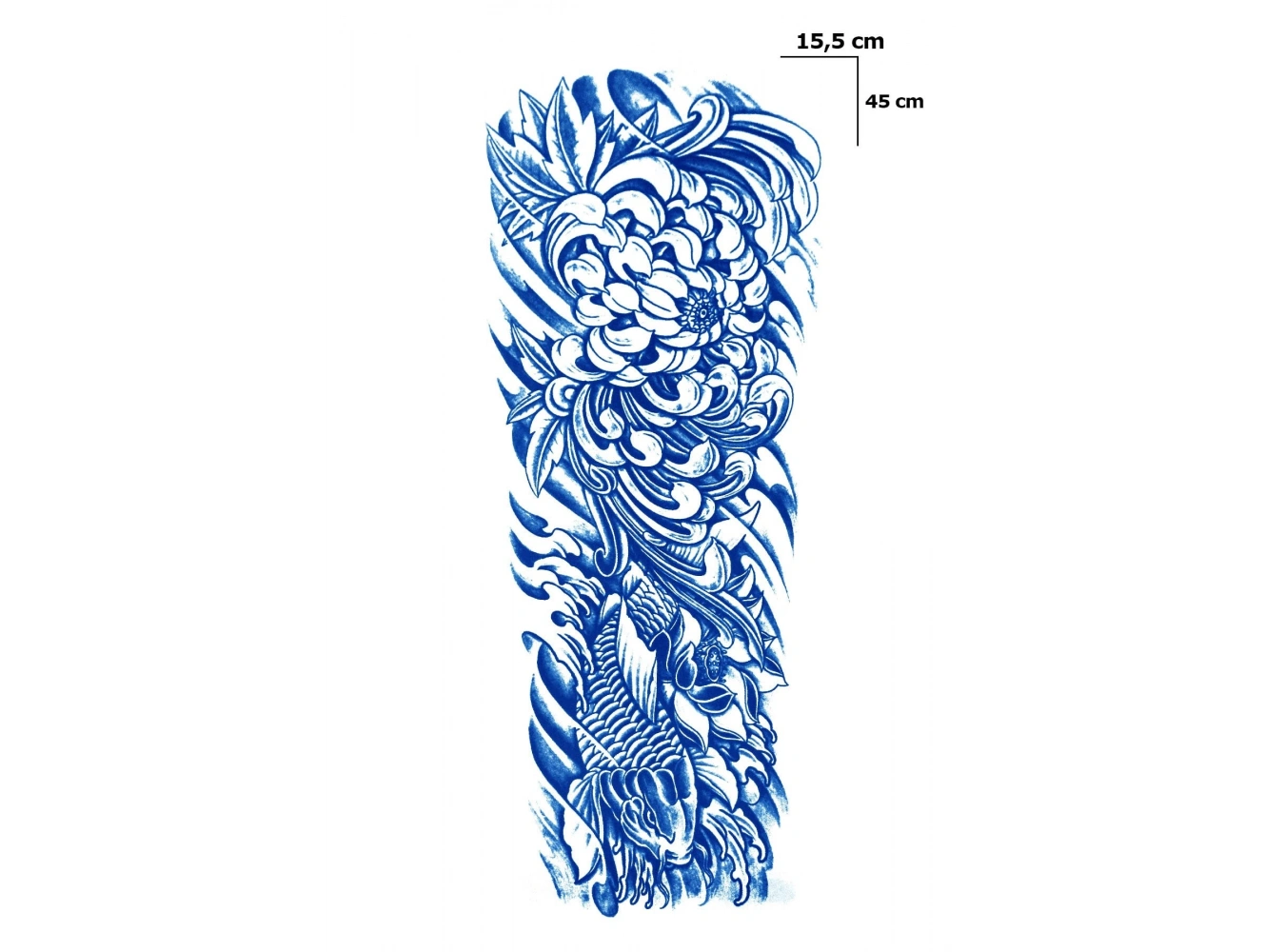 Balık Sonradan Kararan Yarı Kalıcı Geçici Kol Dövme Tattoo