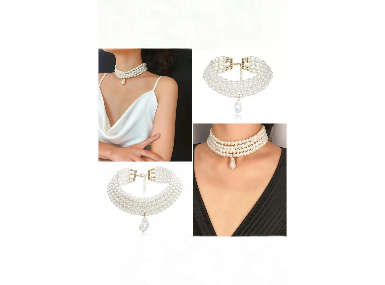 Barok İncili Choker Kolye
