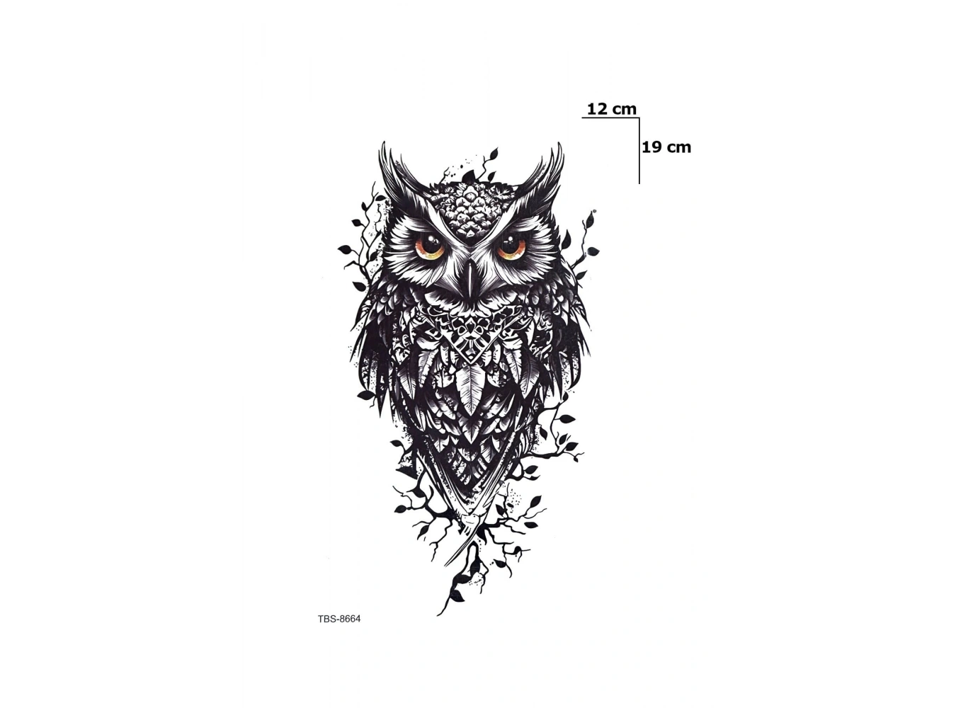 Baykuş Dövme Geçici Tattoo