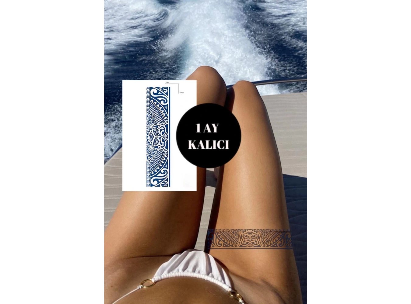 Baykuş Figürlü 12 Saat Sonra Kararan Geçici Dövme Tattoo