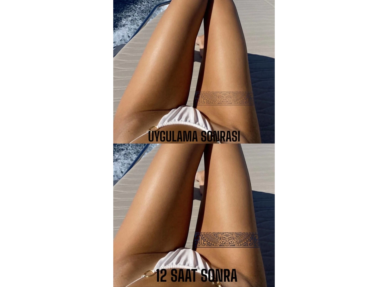 Baykuş Figürlü 12 Saat Sonra Kararan Geçici Dövme Tattoo