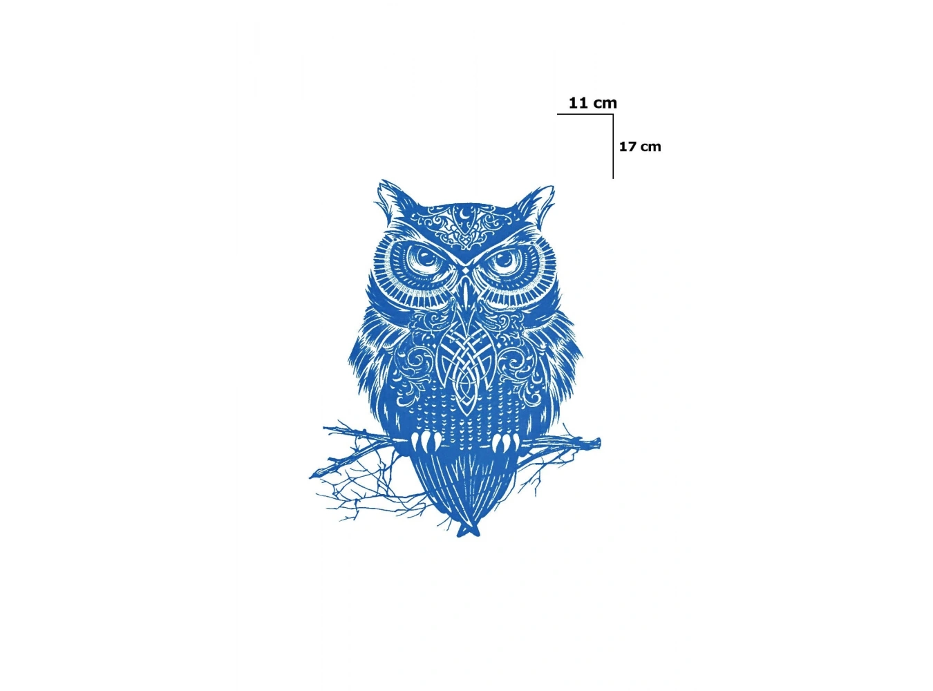 Baykuş Sonradan Kararan Yarı Kalıcı Geçici Dövme Tattoo