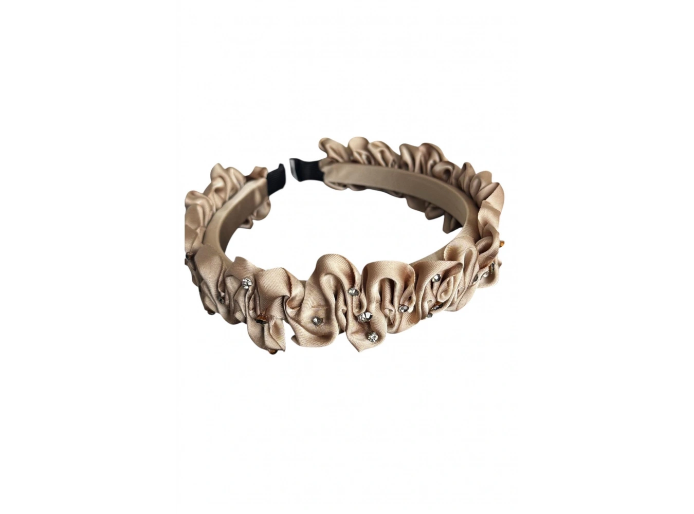 Bej Renk Taş Detaylı Taç