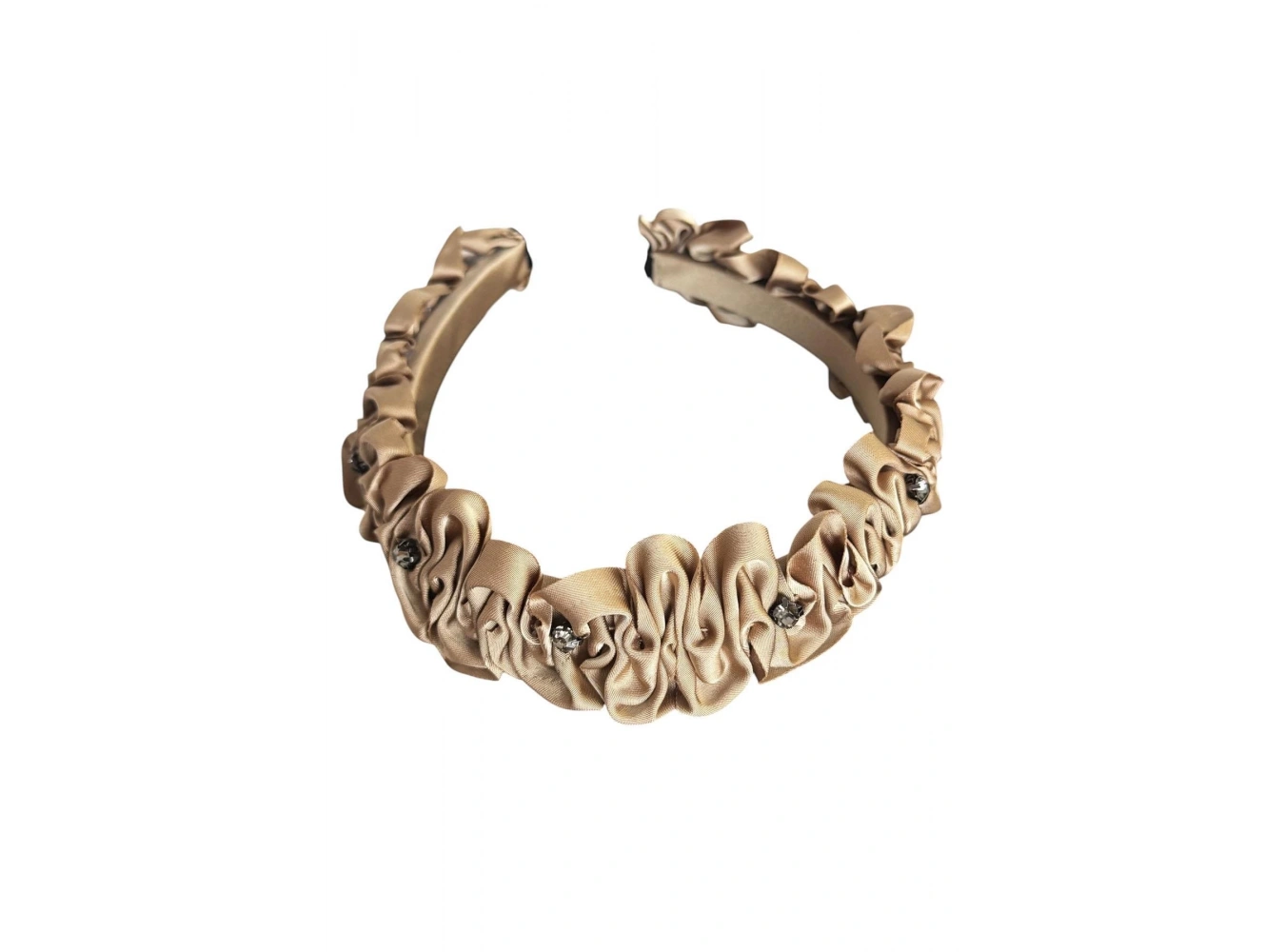 Bej Renk Taş Detaylı Taç