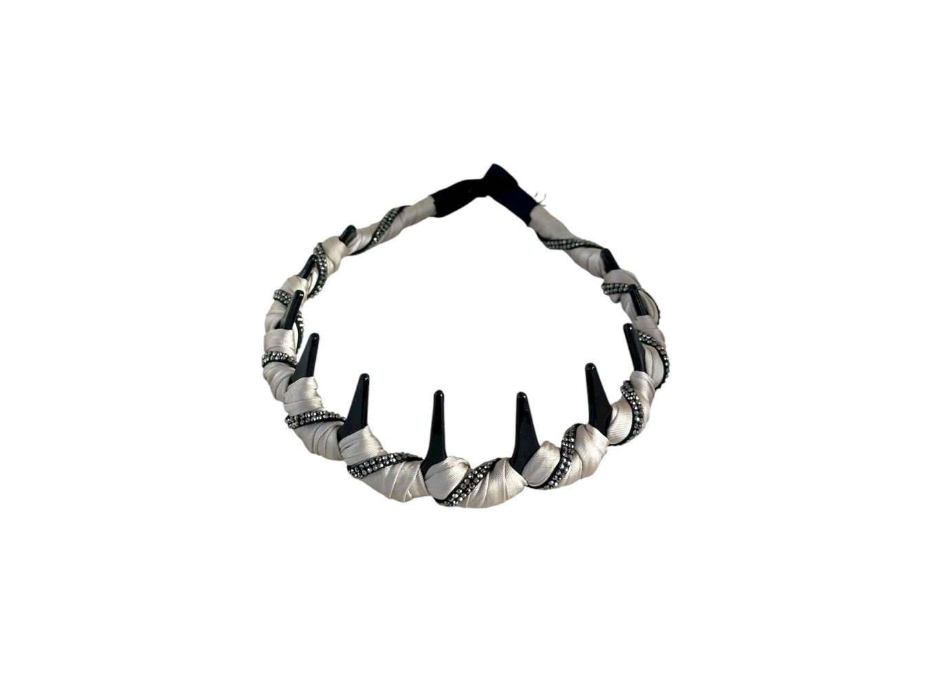 Bej Renk Taş Detaylı Taraklı Taç