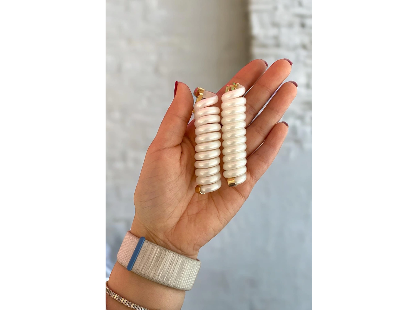 Beyaz Renk 2´li Yaylı Spiral Toka