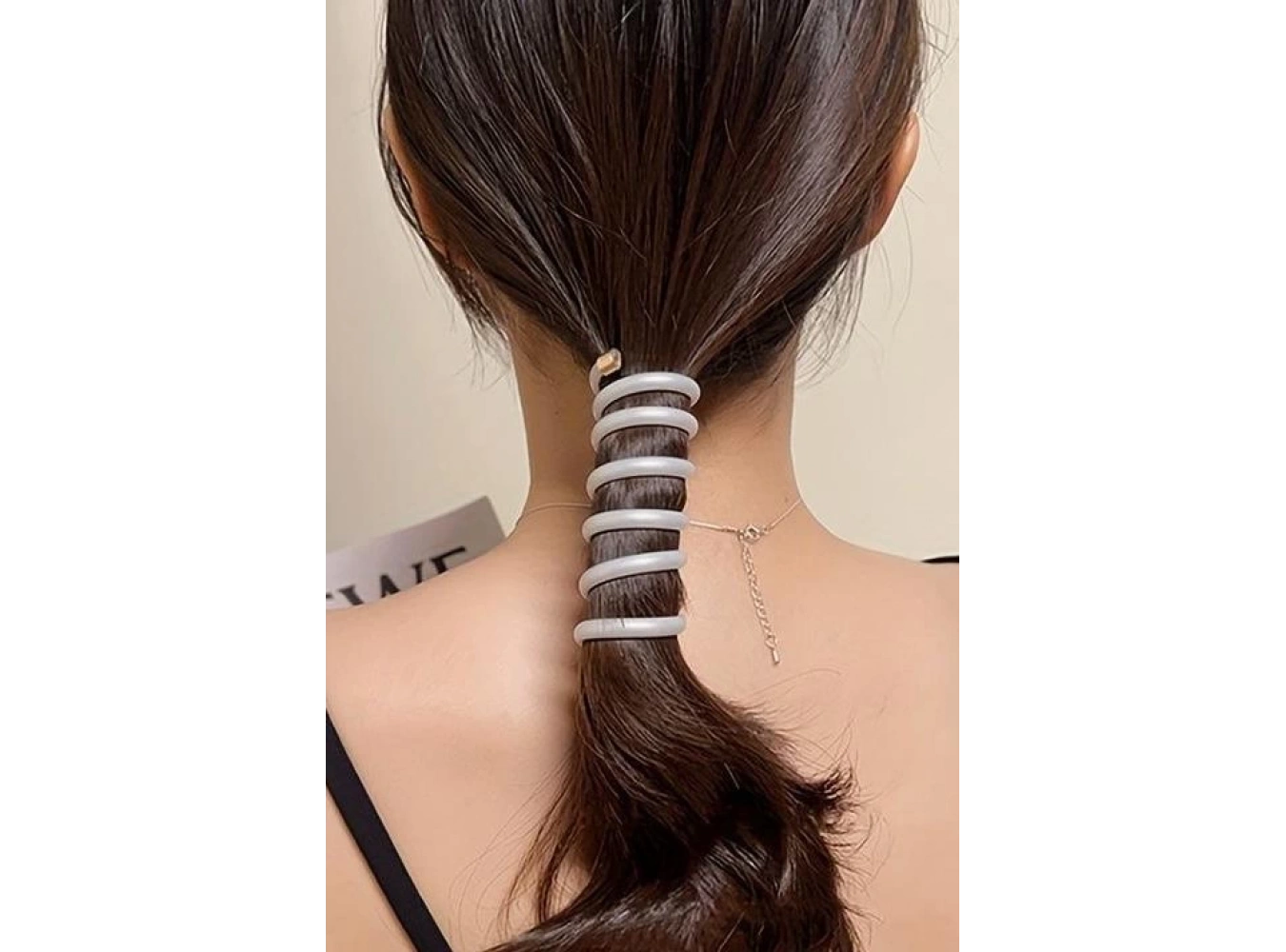 Beyaz Renk 2´li Yaylı Spiral Toka