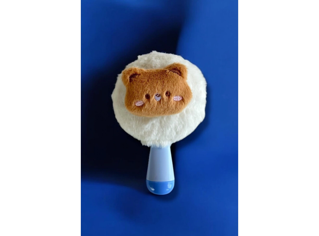 Beyaz Renk Ayıcık Figürlü Peluş El Aynası