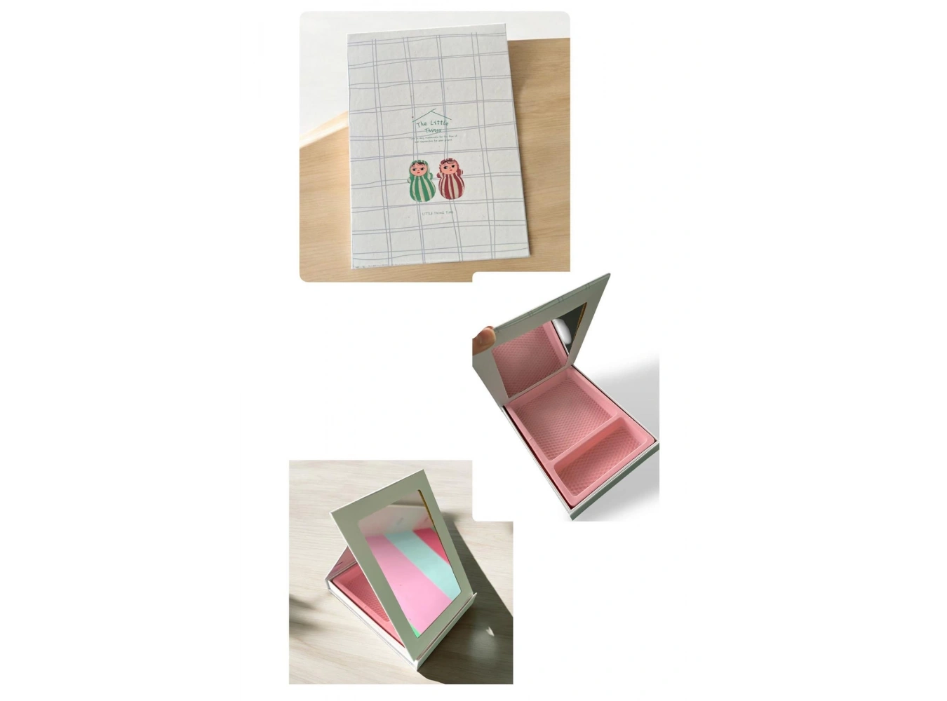 Beyaz Renk Ayna Detaylı Takı Organizeri