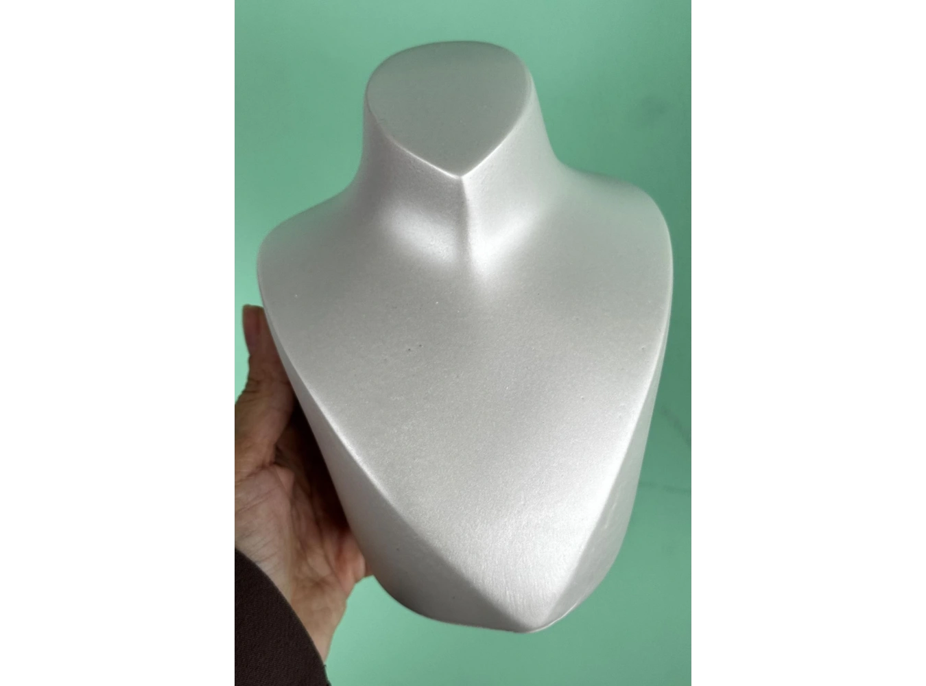 Beyaz Renk Boyun Manken Takı Standı Kolye Askısı