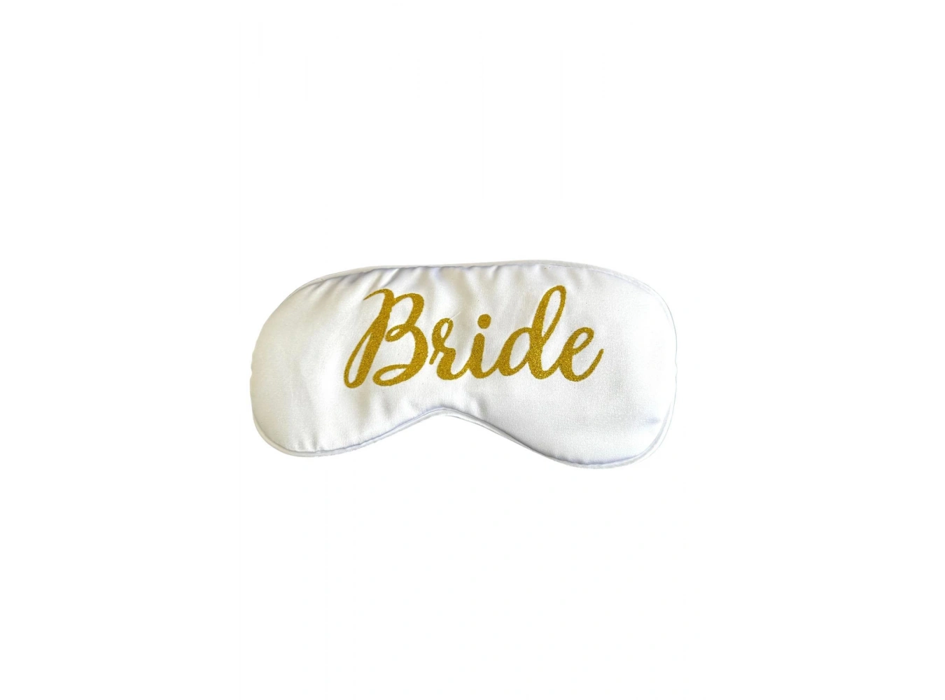Beyaz Renk Bride Yazılı Saten Uyku Bandı