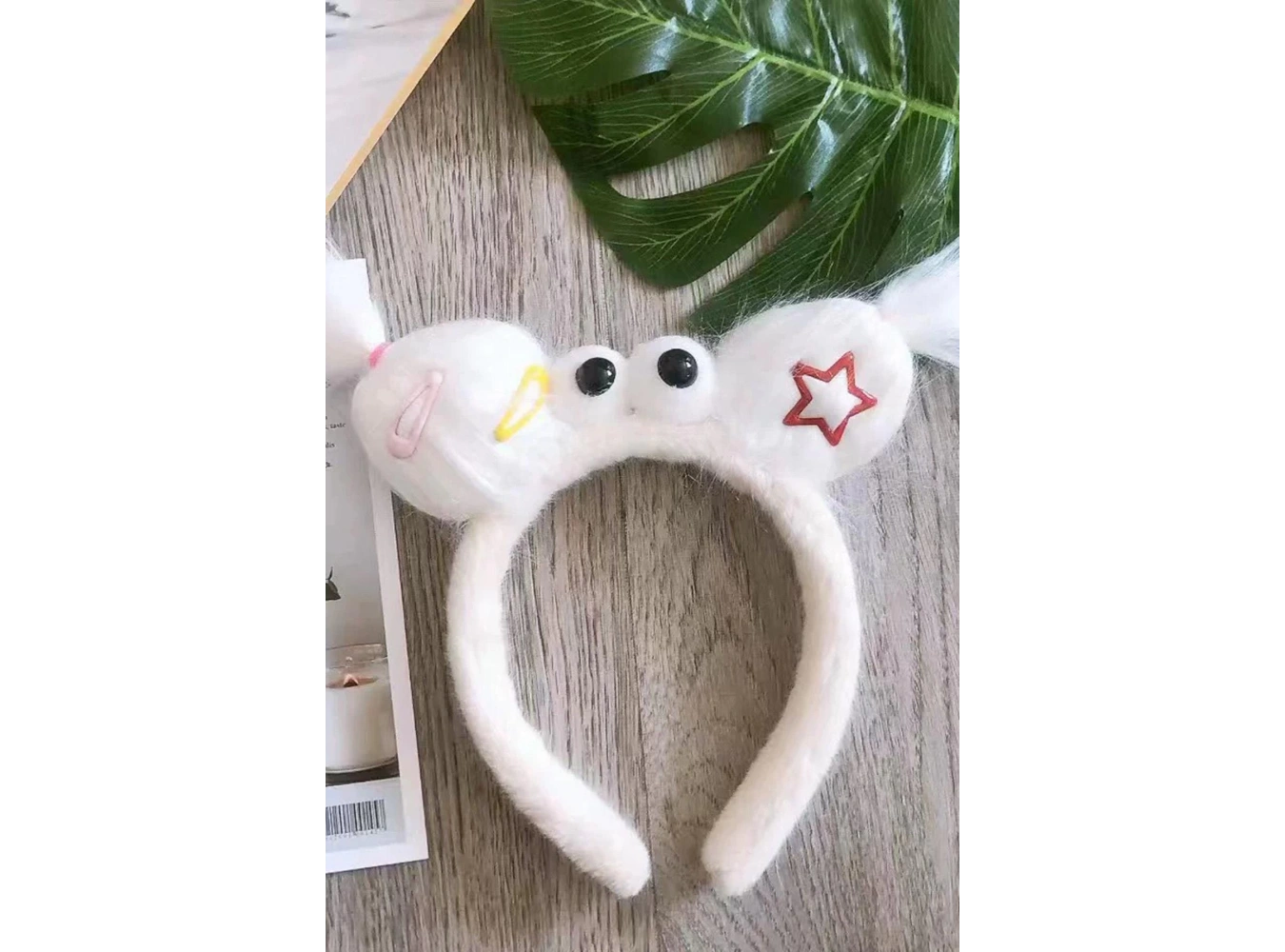 Beyaz Renk Canavar Figürlü Peluş Taç