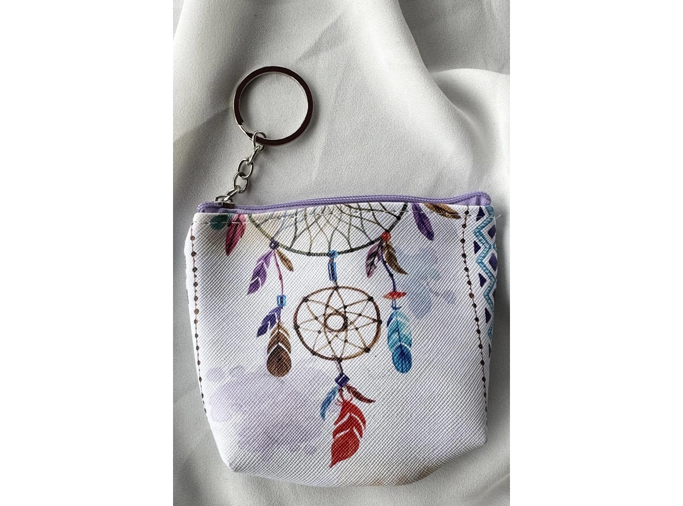 Beyaz Renk Düş Kapanı Figürlü Anahtarlık /Cüzdan