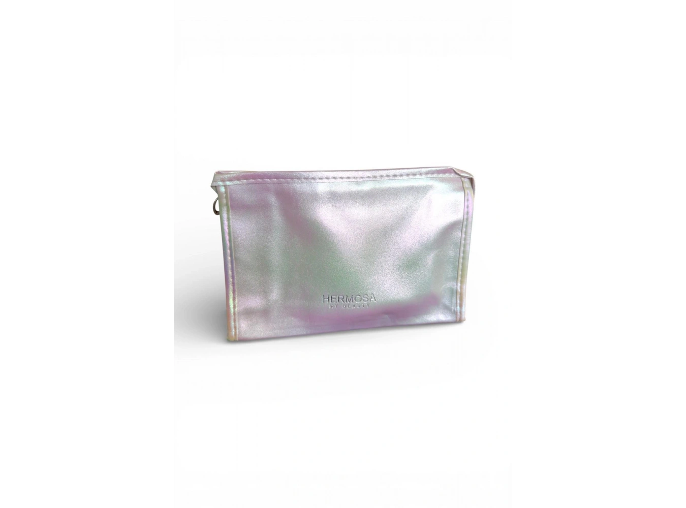 Beyaz Renk Hologramlı Makyaj Çantası