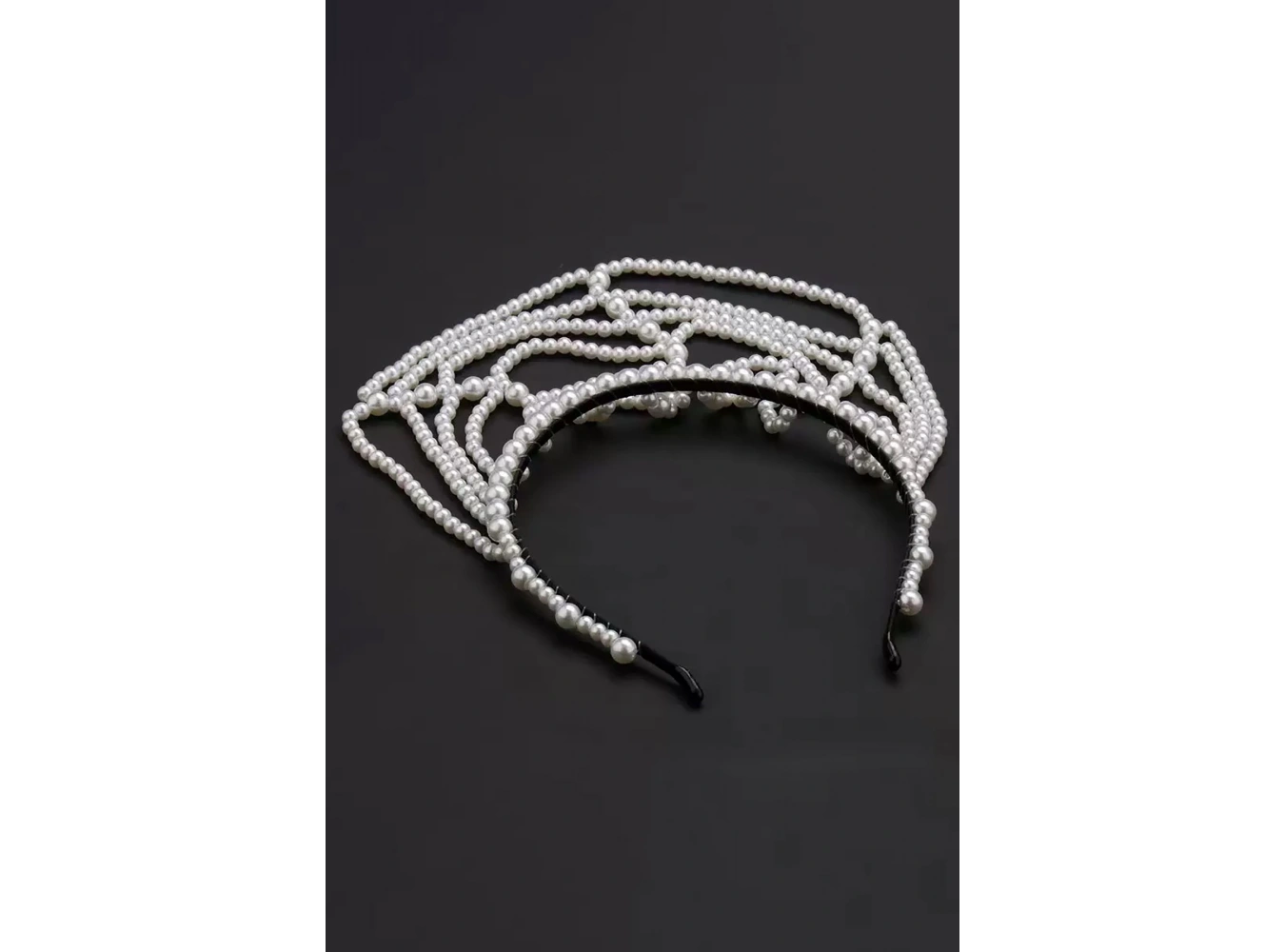 Beyaz Renk İnci Detaylı Gelin/Kına/Nişan/Bride Tasarım Taç