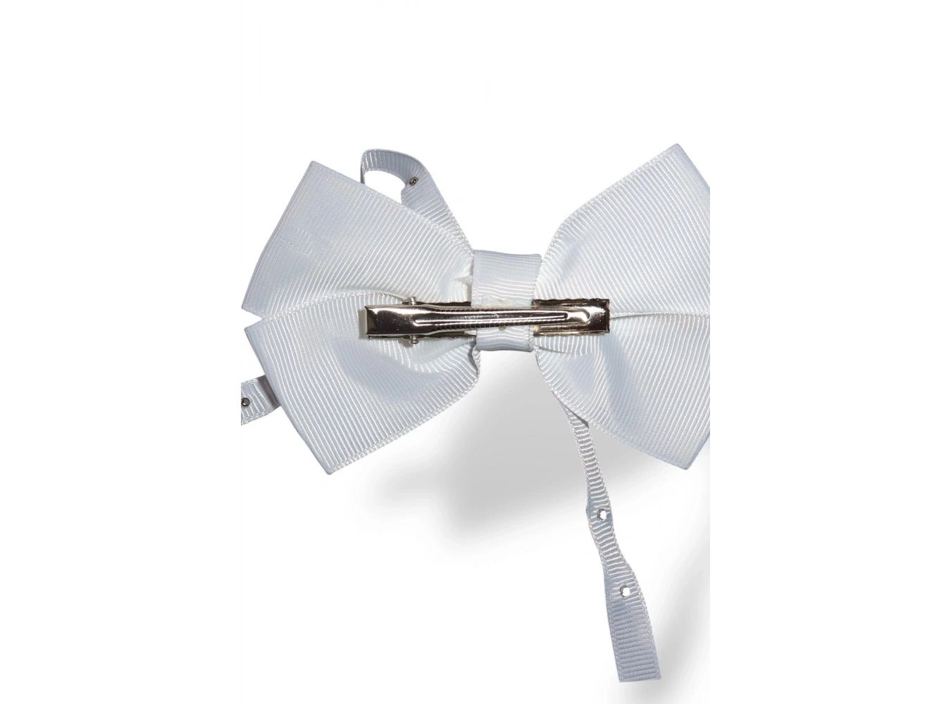 Beyaz Renk İnci Detaylı Kurdele Figürlü Pens Toka