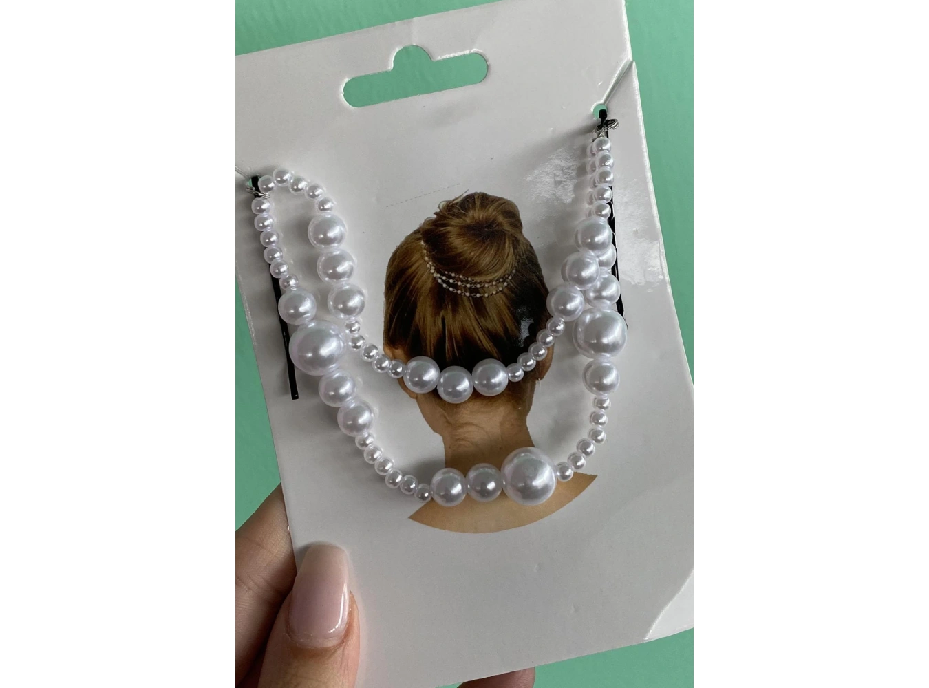Beyaz Renk İnci Detaylı Saç Aksesuarı