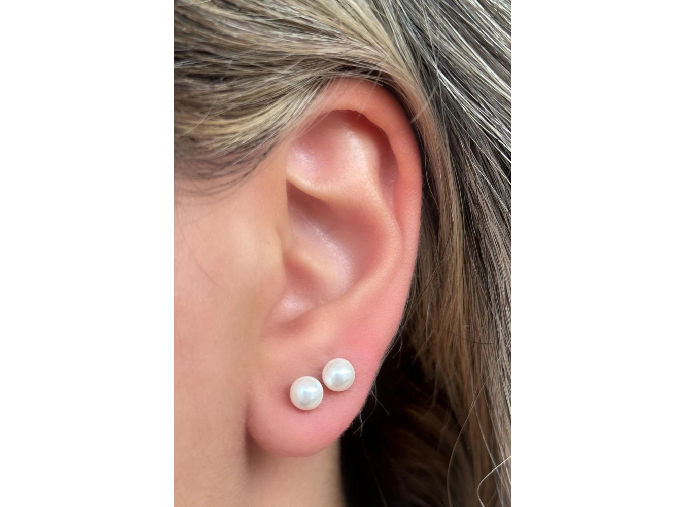 Beyaz Renk İnci Küpe (Çift)