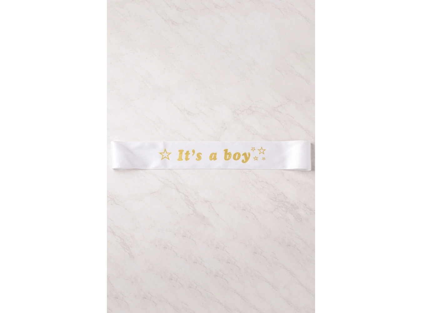 Beyaz Renk Its A Boy Yazılı Kuşak Kurdelesi