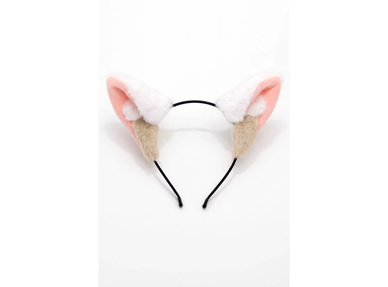 Beyaz Renk Kulak Figürlü Peluş Taç
