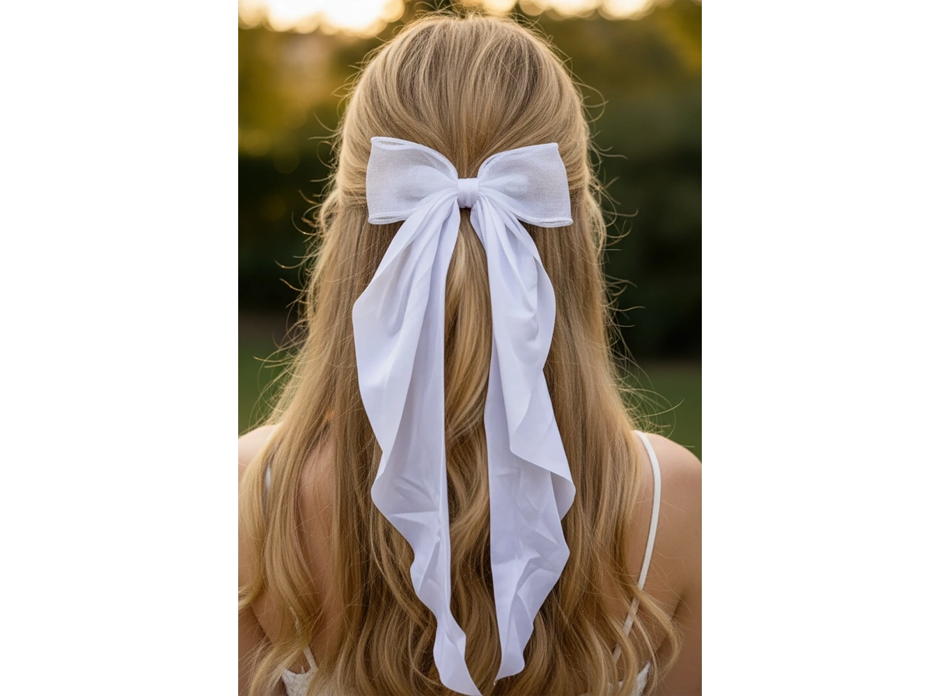 Beyaz Renk Kurdele Detaylı Pens Toka