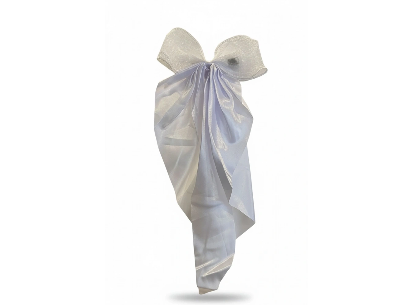 Beyaz Renk Kurdele Detaylı Pens Toka