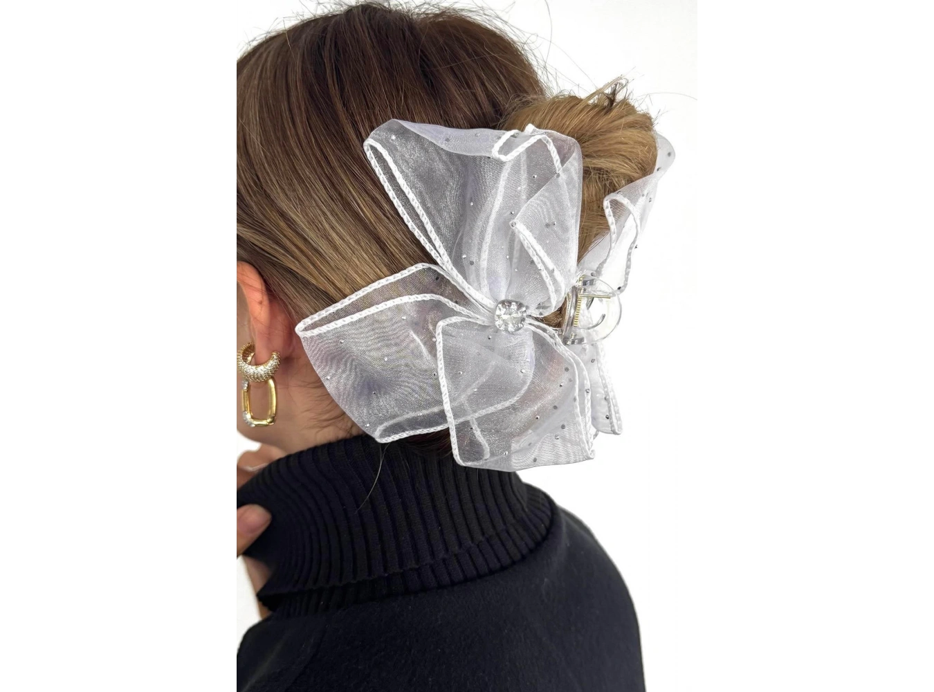 Beyaz Renk Kurdele Figürlü Mandal Toka