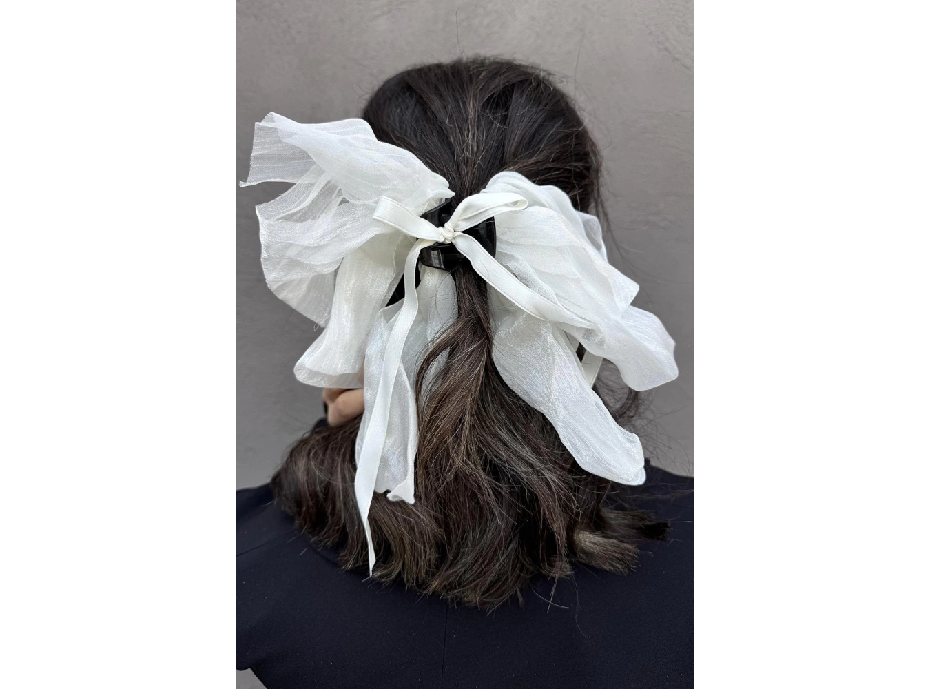 Beyaz Renk Kurdele Figürlü Mandal Toka