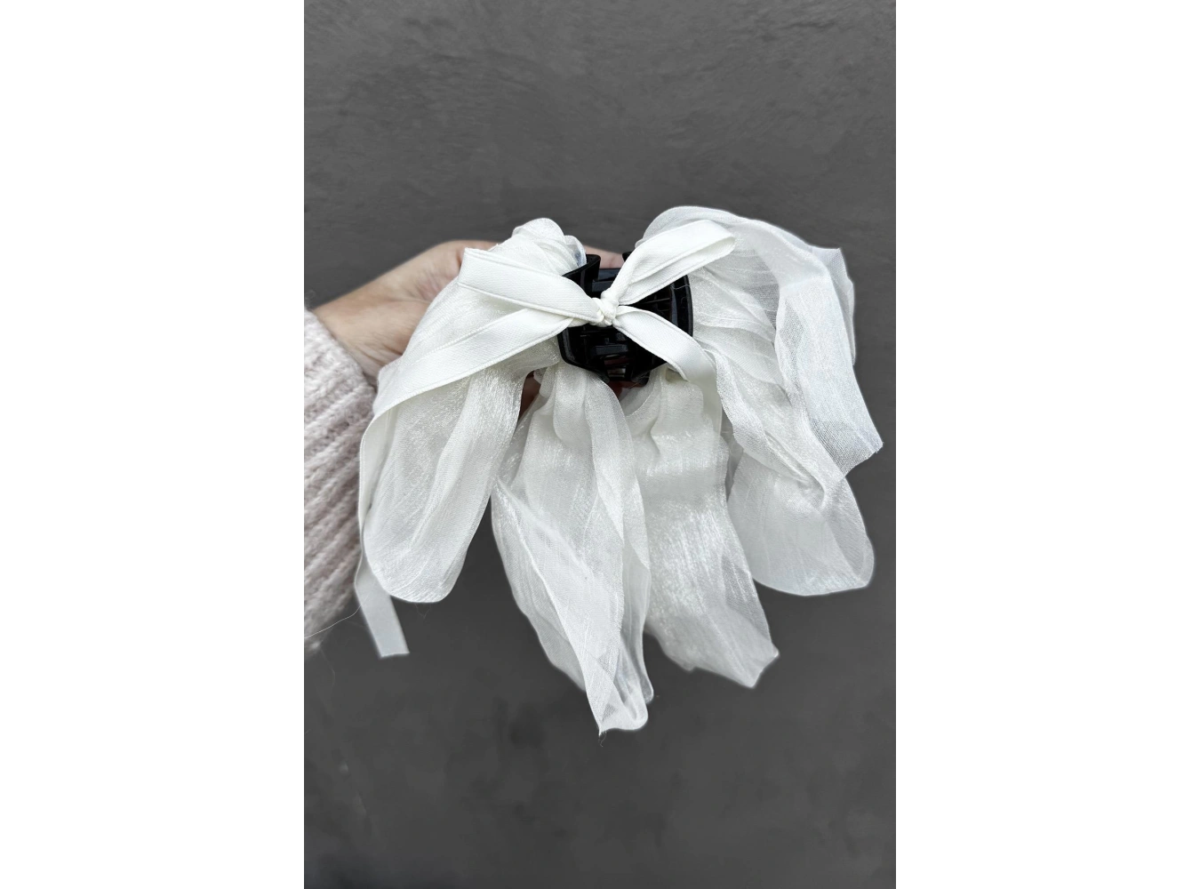 Beyaz Renk Kurdele Figürlü Mandal Toka