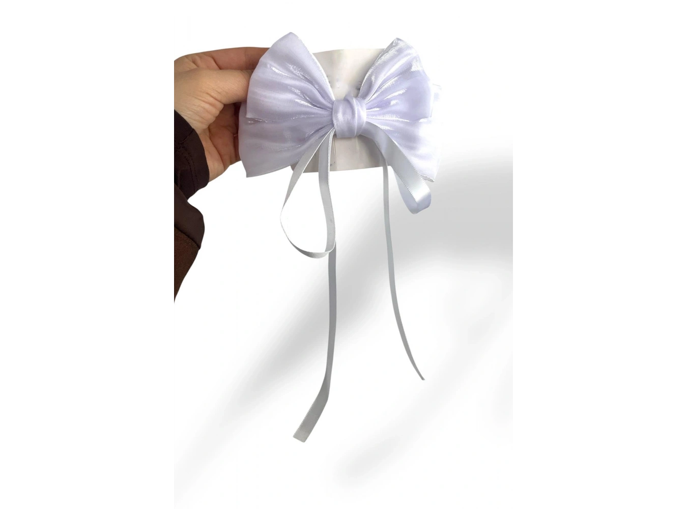 Beyaz Renk Kurdele Figürlü Otomat Toka