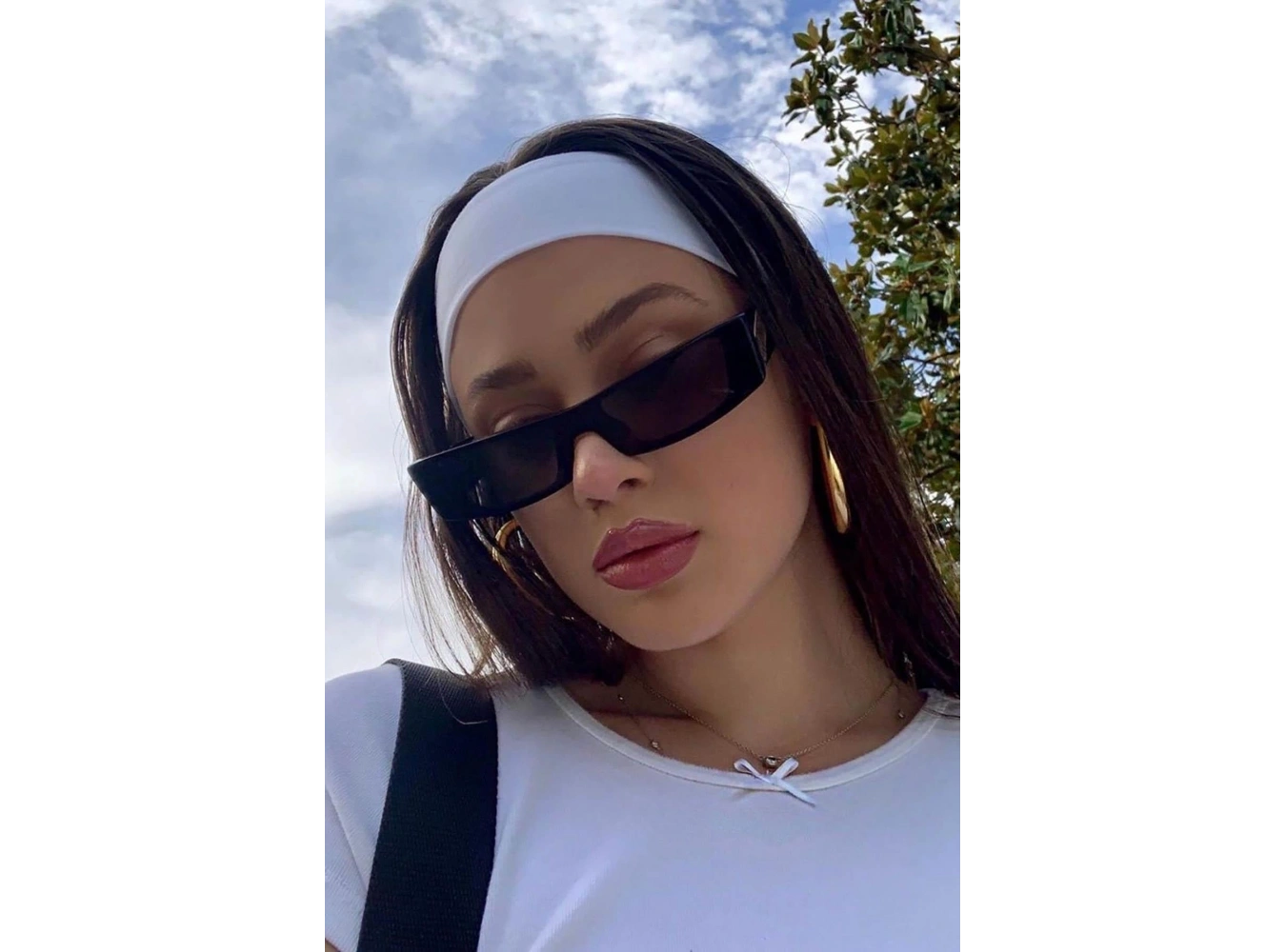 Beyaz Renk Saç Bandı/ Bandana