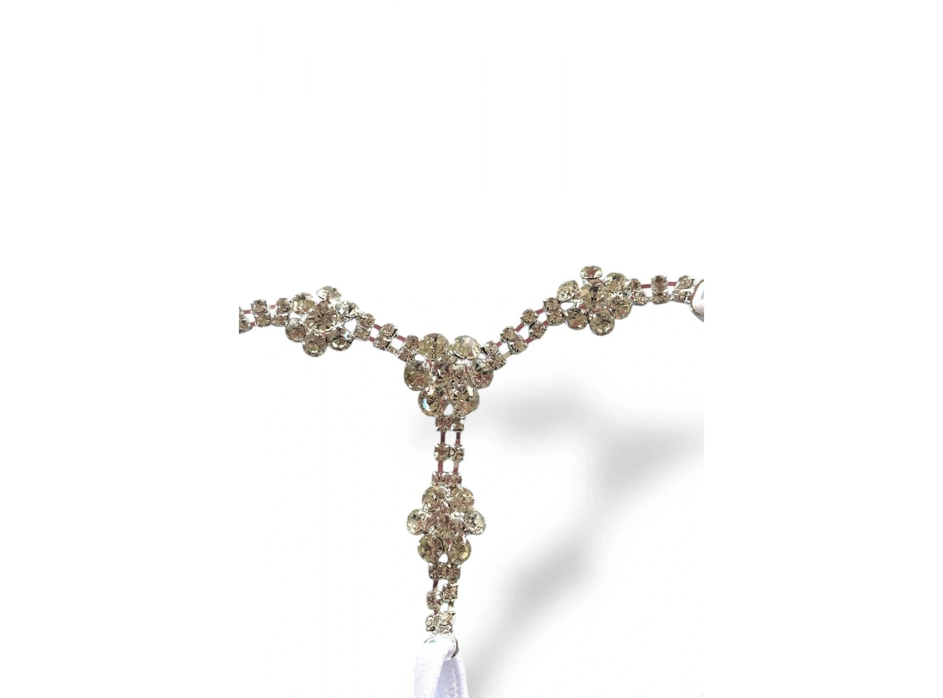 Beyaz Renk Taş Detaylı Tanga