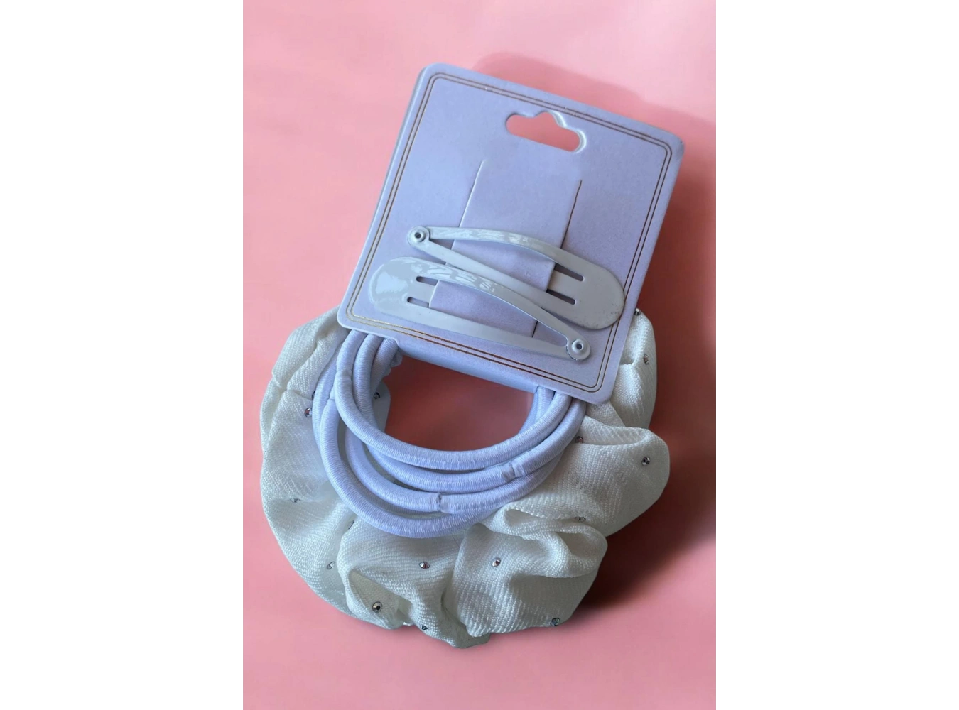 Beyaz Renk Yan Toka, Lastik Toka, Simit Toka Set