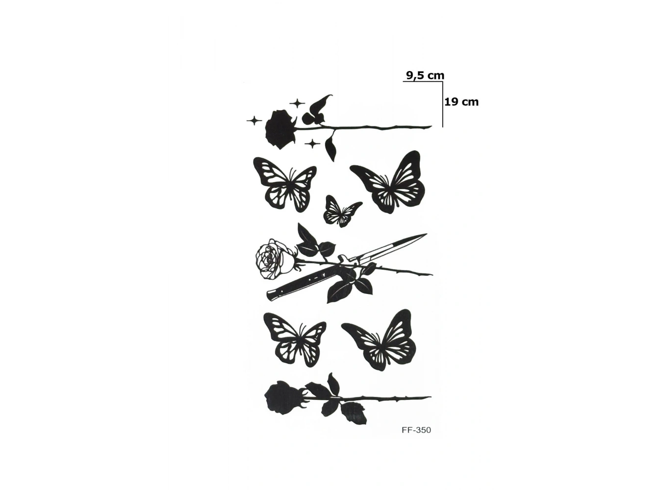 Bıçak Dövme Geçici Tattoo
