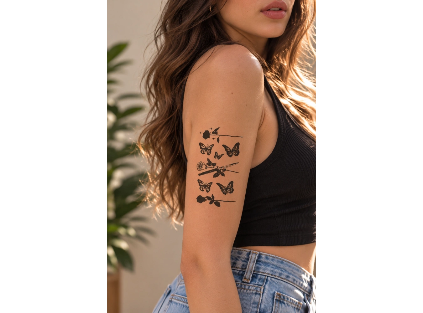 Bıçak Dövme Geçici Tattoo