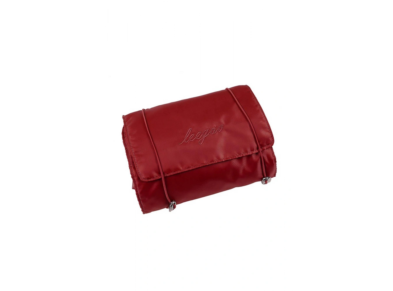 Bordo Renk Kozmetik Kişisel Bakım Rulo Haline Gelen Çanta