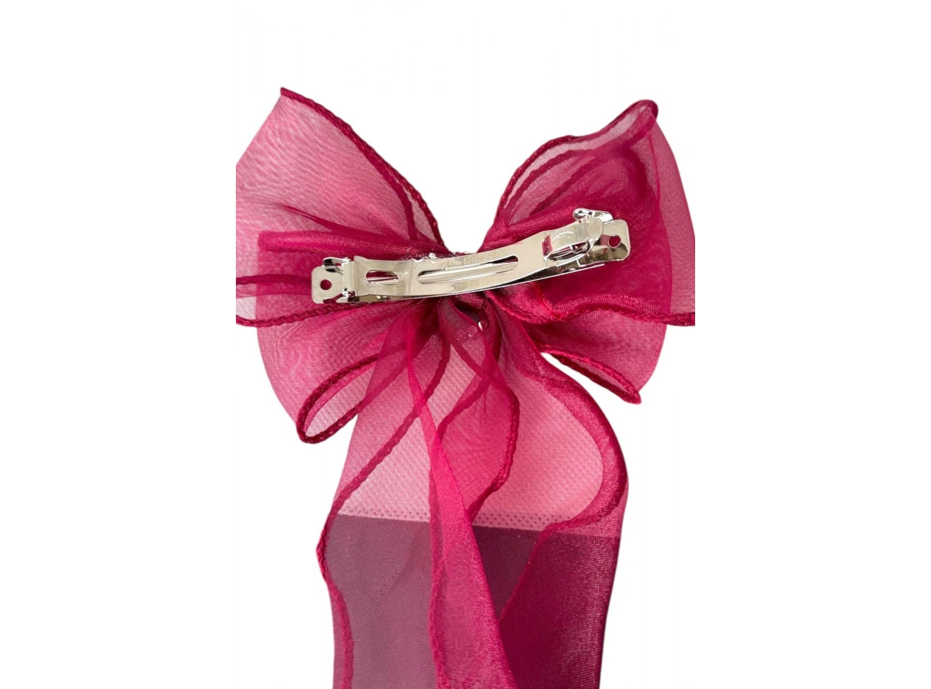 Bordo Renk Taş Detaylı Kurdele Figürlü Otomat Toka