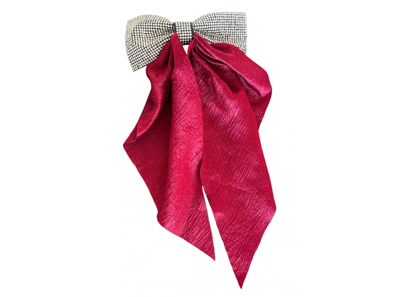 Bordo Renk Taş Detaylı Kurdele Otomat Toka