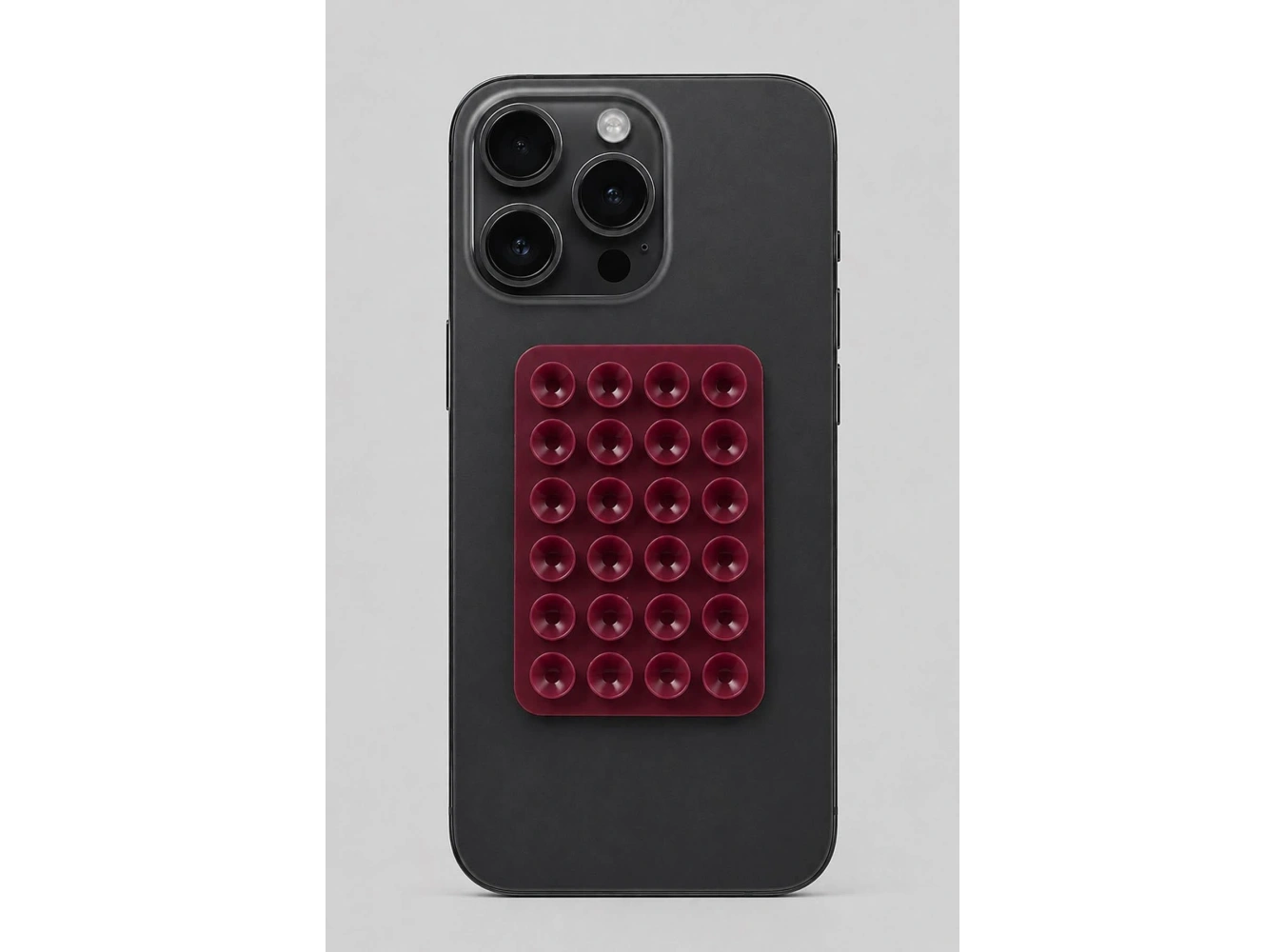 Bordo Renk Vantuzlu Vakumlu Yapışkanlı Telefon Tutacağı