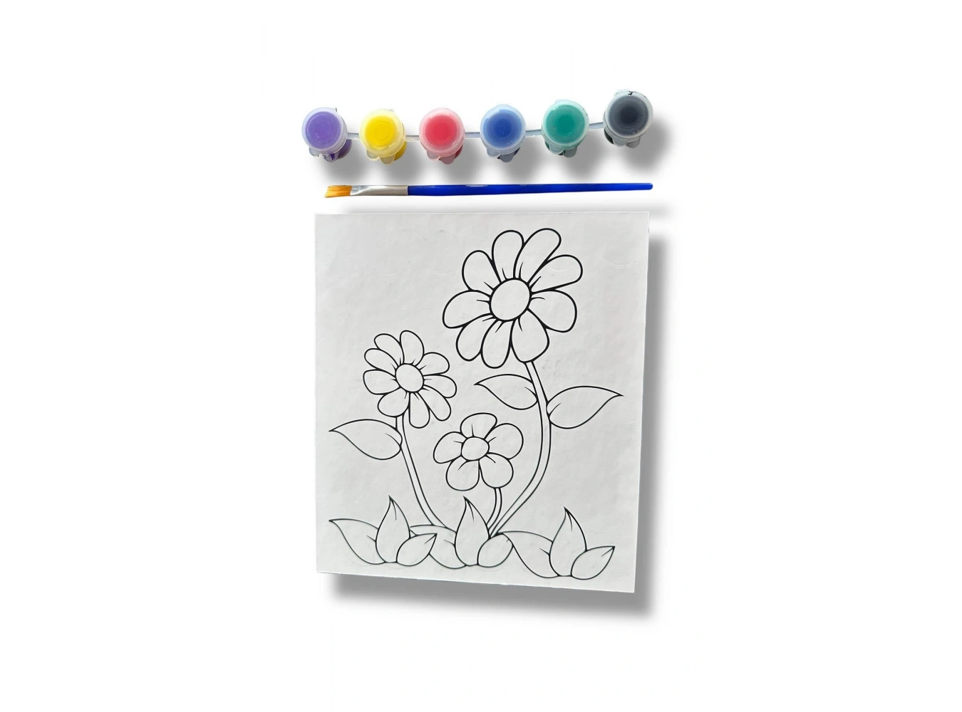 Çiçek Desenli Boyama Seti