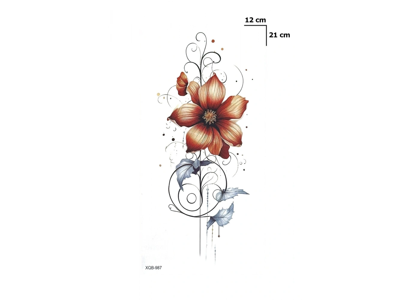 Çiçek Dövme Geçici Tattoo