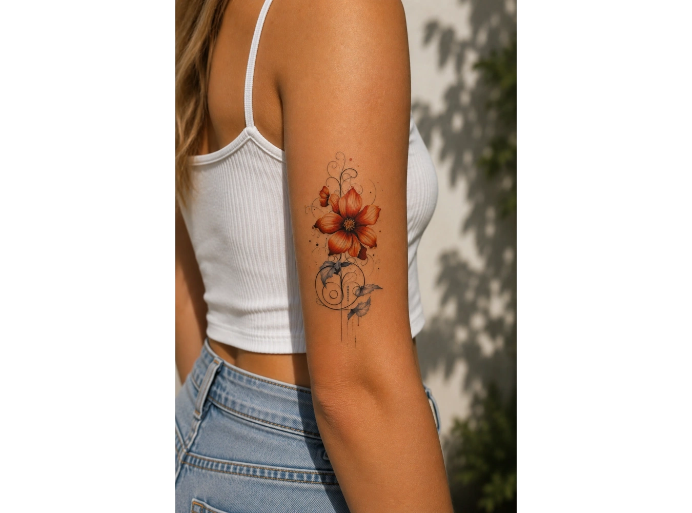 Çiçek Dövme Geçici Tattoo