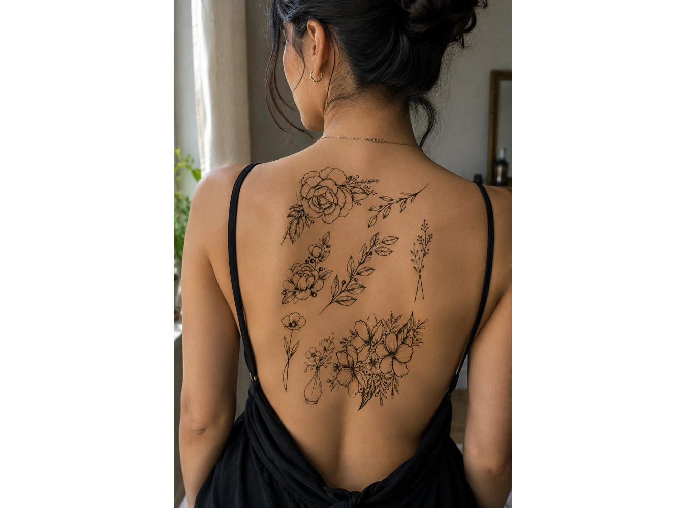 Çiçek Dövme Geçici Tattoo