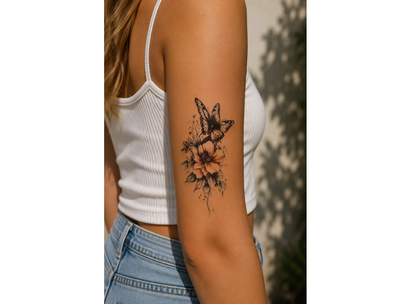 Çiçek Dövme Geçici Tattoo