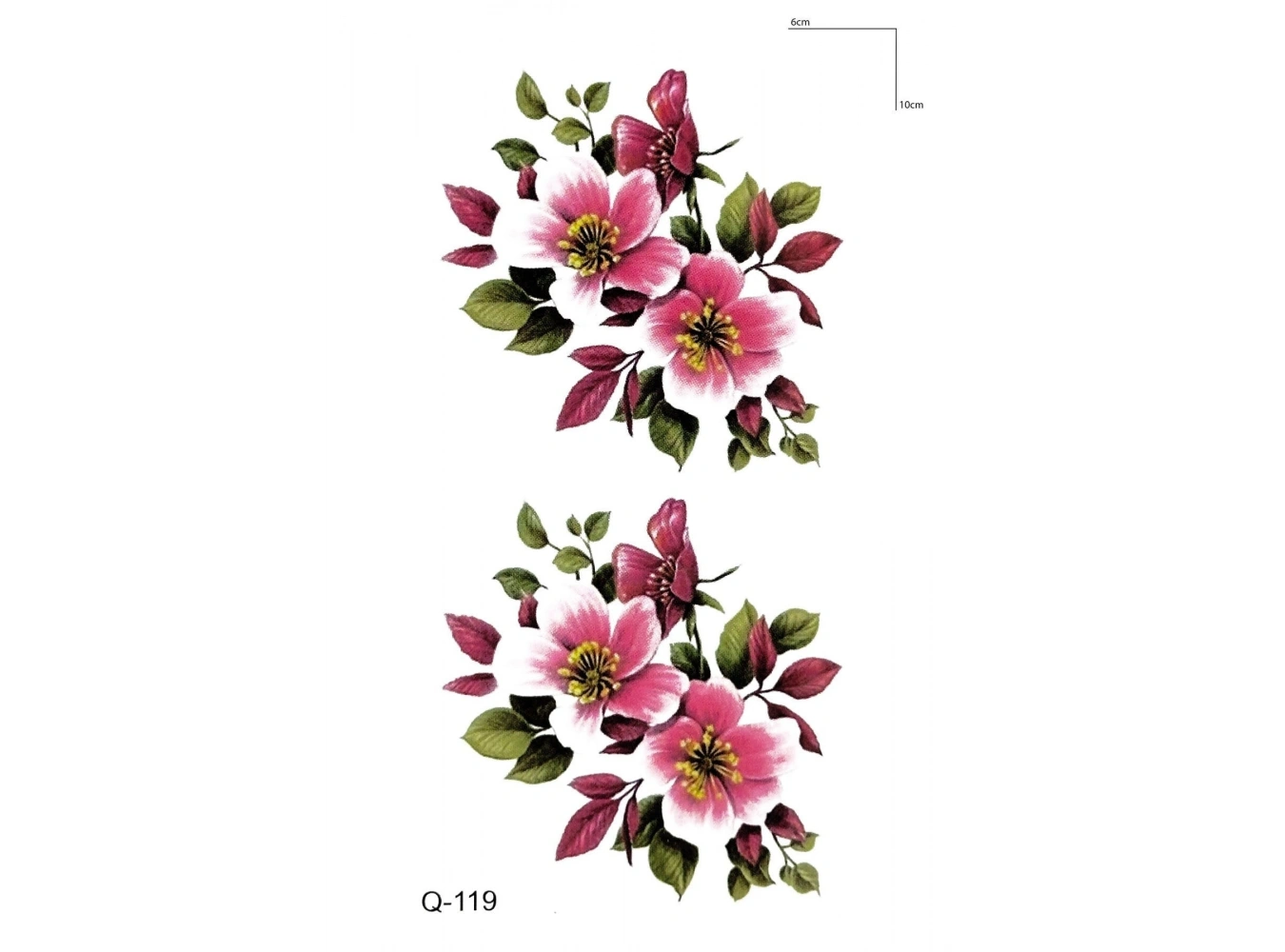 Çiçek Dövme Mini Geçici Dövme Tattoo