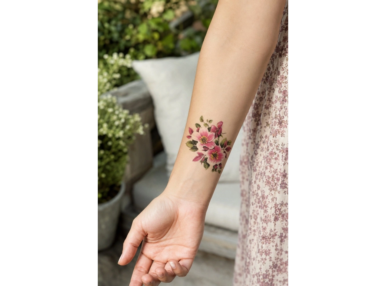 Çiçek Dövme Mini Geçici Dövme Tattoo
