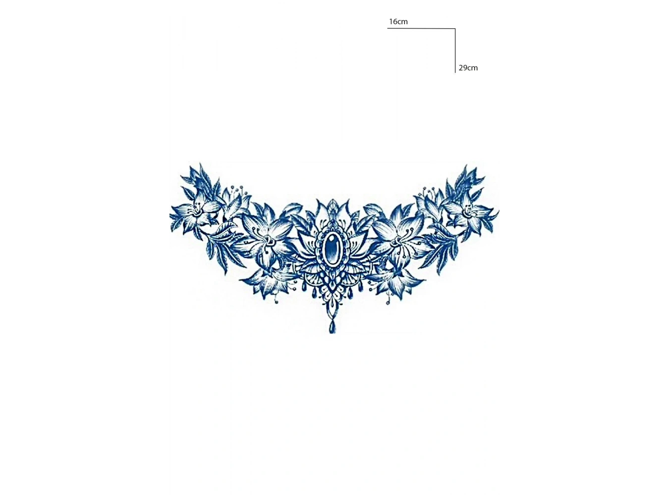 Çiçek Figürlü 12 Saat Sonra Kararan Geçici Dövme Tattoo