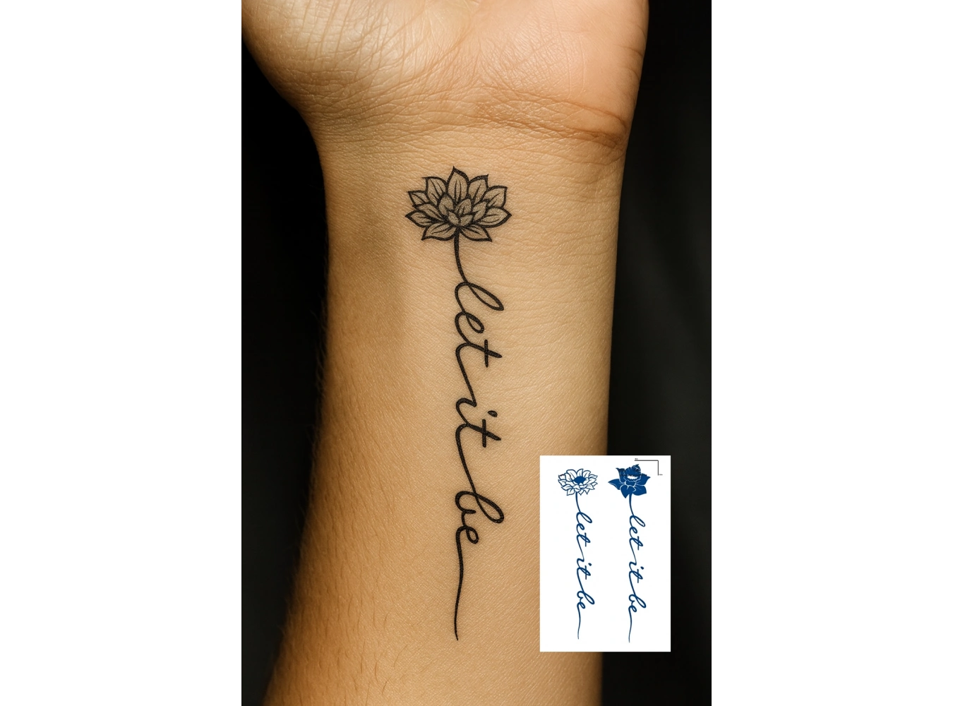 Çiçek Figürlü 12 Saat Sonra Kararan Geçici Dövme Tattoo